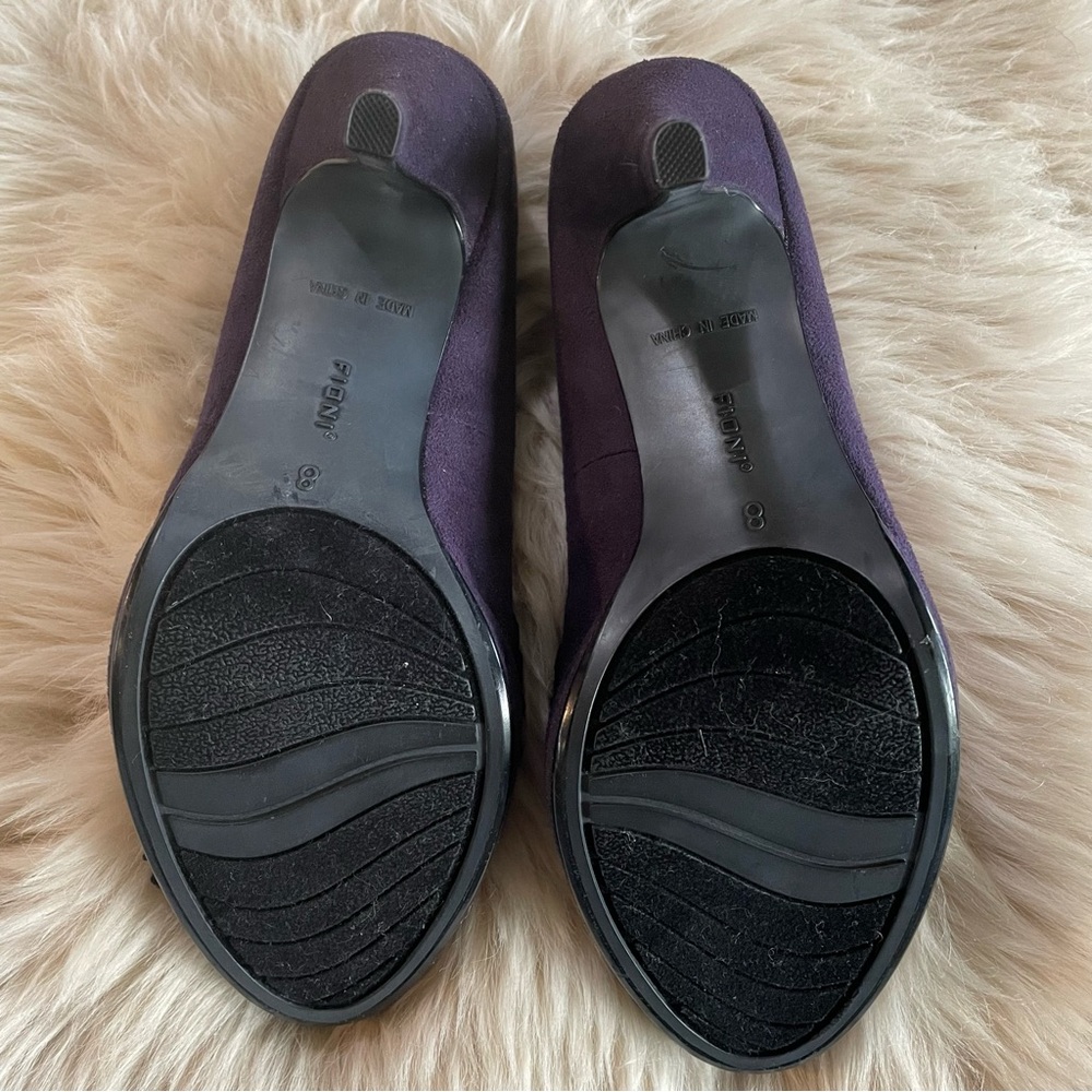 FIONI Dark Purple Ruffle Heels - Picture 4 of 7